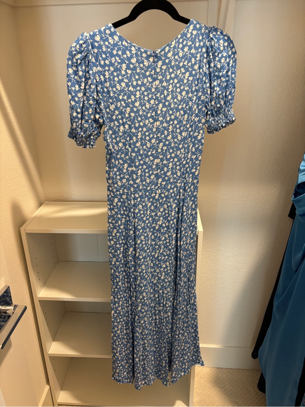 Reformation Light Blue Floral Maxi Dress